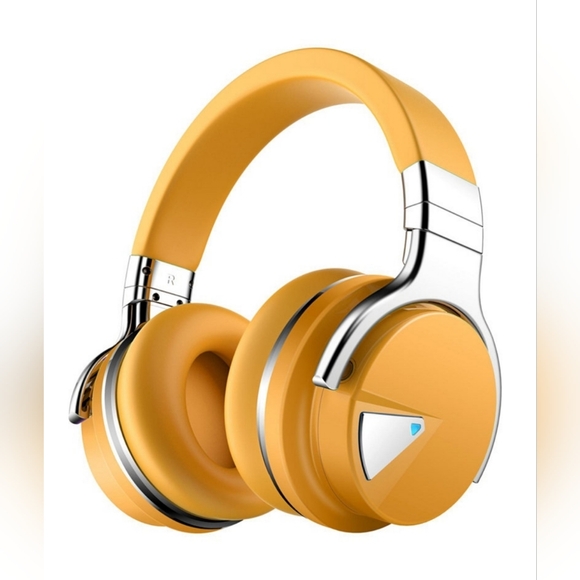 Cowin Active E7 Yellow Wireless Over-Ear Headphones - Picture 1 of 9